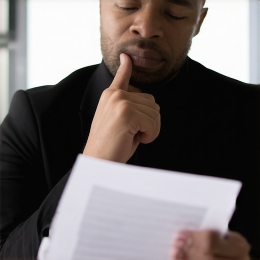 Person reviewing legal documents for divorce strategy.