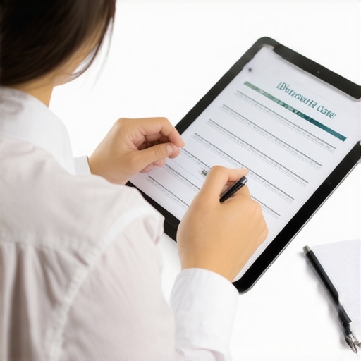 Organized Divorce Management Tools Person organizing legal documents digitally for divorce process