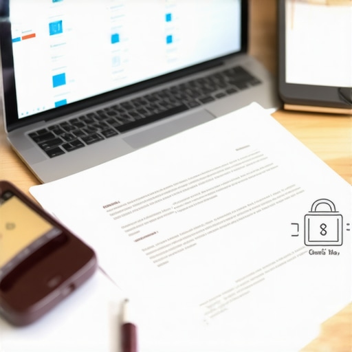 Digital Tools for Divorce Lawyers A lawyer's workspace showcasing software tools and digital security elements.