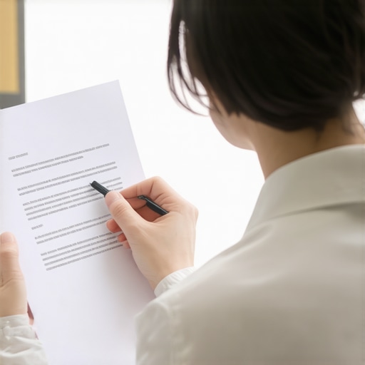 Individual analyzing a legal invoice highlighting AI service charges.